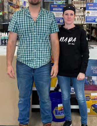 MANAGER, JOSH WEST, EMPLOYEE KIM RICHARDSON FROM THE MINTO STORE.