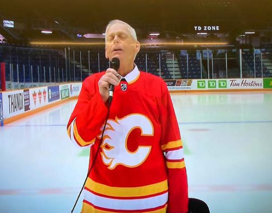 Danny Joyce at a Calgary Flames game