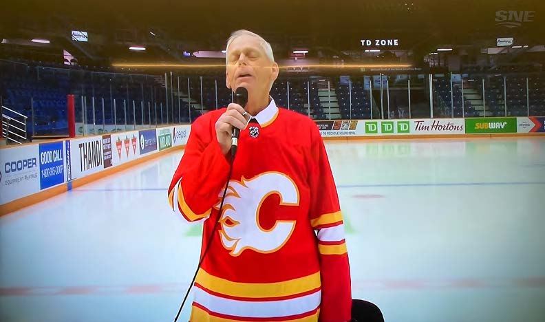 Danny Joyce at a Calgary Flames game