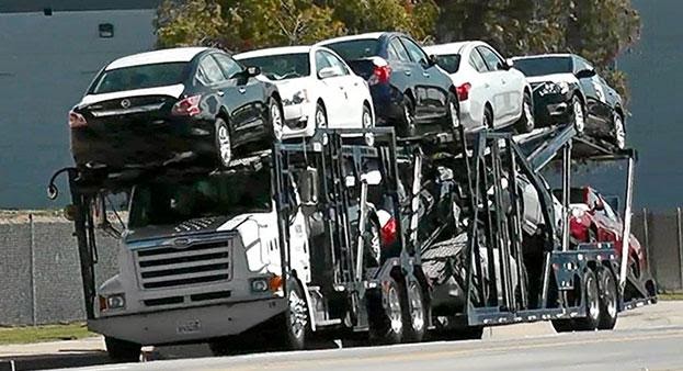 Cars being transported