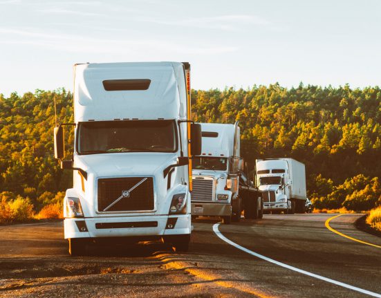 Convoy of trucks