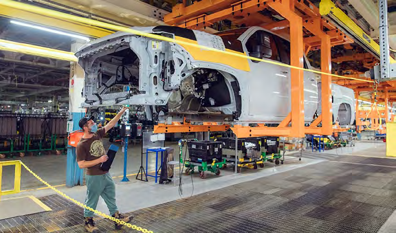 Man Building a car