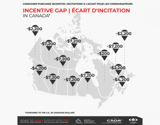 Incentive gap in canada map