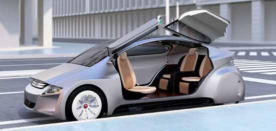 Futuristic electric car