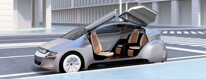 Futuristic electric car