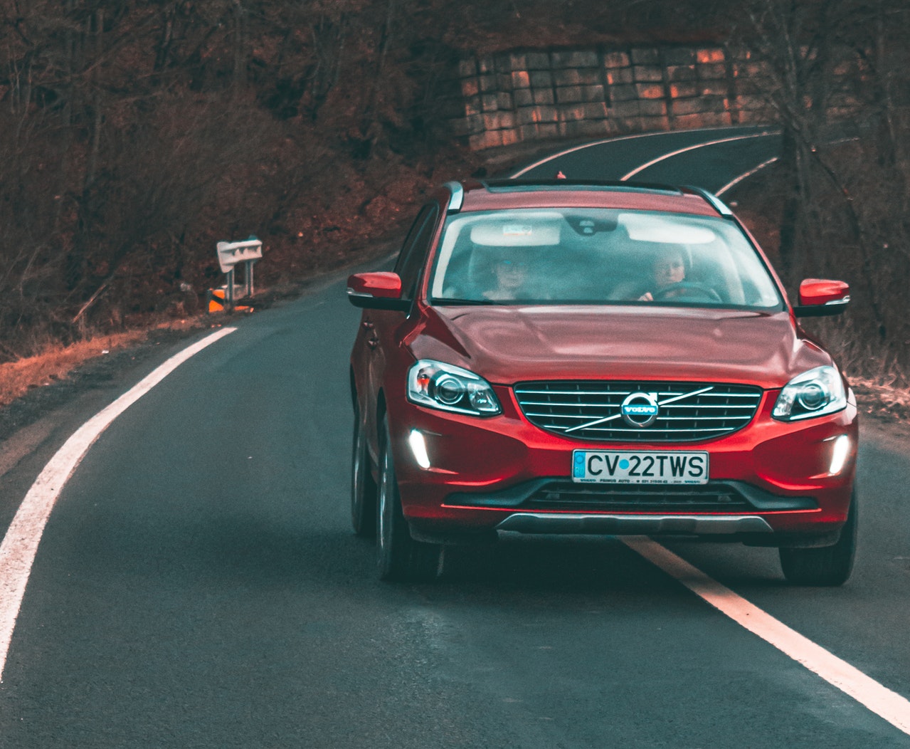 Volvo Driving on Road