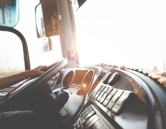 Inside truck dashboard