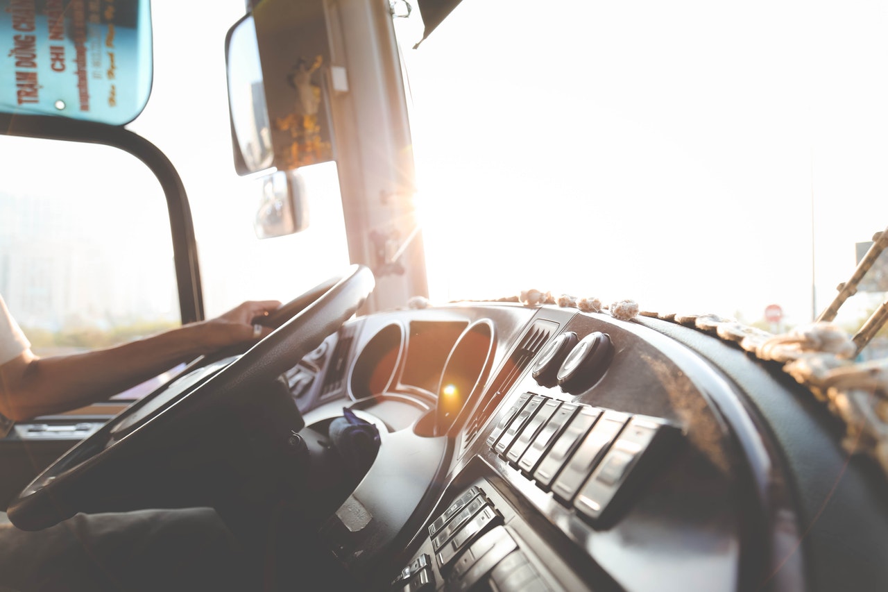 Inside truck dashboard