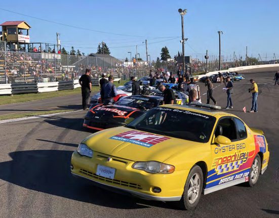 Cars Racing at Oyster Beds Speedway