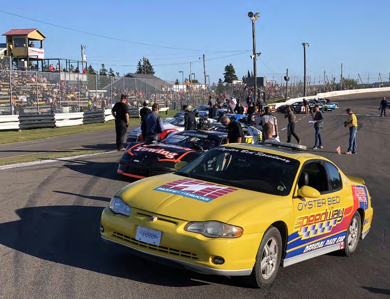 Cars Racing at Oyster Beds Speedway